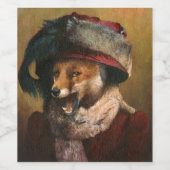 Edwardian Vixen Wine Label Wijn Etiket (Enkel label)