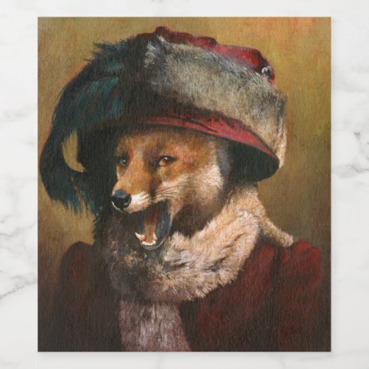 Edwardian Vixen Wine Label Wijn Etiket (Enkel label)