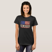 Edwards Achternaam Shirt Edwards Naam American Fla (Voorkant volledig)