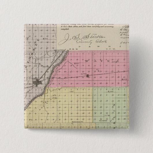 Edwards County, Kansas Vierkante Button 5,1 Cm (Voorkant)