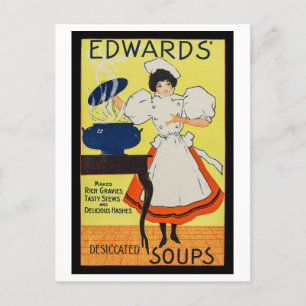Edwards' Desiccated Soups  advertentie Briefkaart