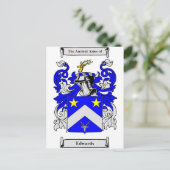 Edwards (Engels) wapenschild Briefkaart (Staand voorkant)