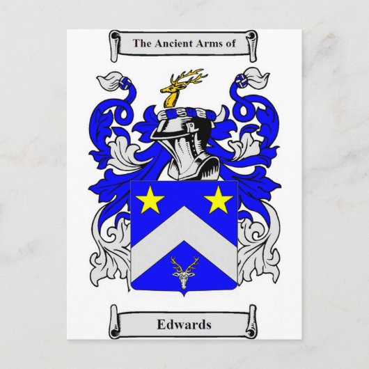 Edwards (Engels) wapenschild Briefkaart (Voorkant)