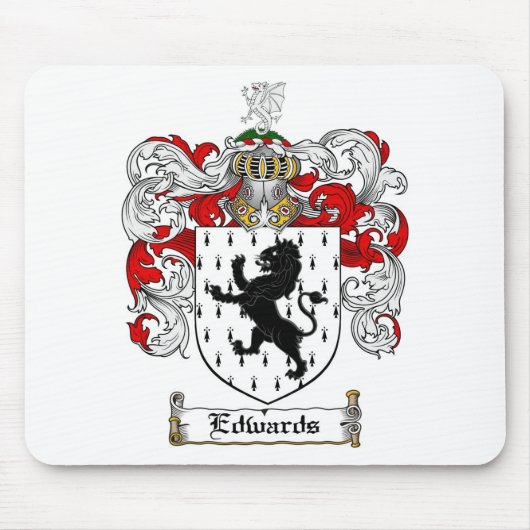 EDWARDS FAMILIE CREST - EDWARDS COAT OF ARMS MUISMAT (Voorkant)