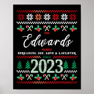 Edwards familie sinds 2023 I Ugly Christmas Design Poster