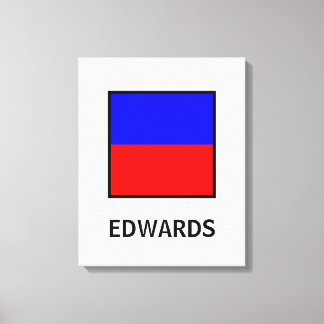 Edwards familienaam nautische vlag canvas afdruk