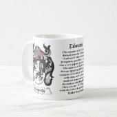 Edwards Family Coat of Arms a mok (Voorkant links)