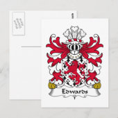 Edwards Family Crest Briefkaart (Voorkant / Achterkant)