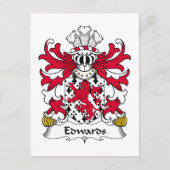 Edwards Family Crest Briefkaart (Voorkant)