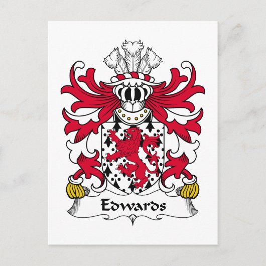 Edwards Family Crest Briefkaart (Voorkant)