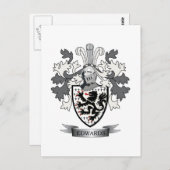Edwards Family Crest Coat of Arms Briefkaart (Voorkant / Achterkant)
