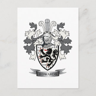 Edwards Family Crest Coat of Arms Briefkaart