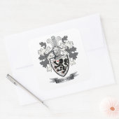 Edwards Family Crest Coat of Arms Vierkante Sticker (Envelop)