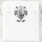 Edwards Family Crest Coat of Arms Vierkante Sticker (Tas)