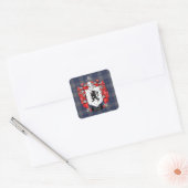 Edwards Family Crest & EdwardsTartan Vierkante Sticker (Envelop)