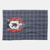 Edwards Family Crest en Tartan Theedoek (Horizontaal)