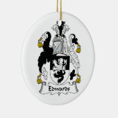 Edwards Family Crest Keramisch Ornament (Rechts)