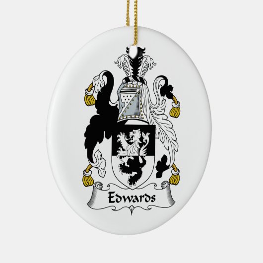 Edwards Family Crest Keramisch Ornament (Rechts)