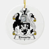 Edwards Family Crest Keramisch Ornament (Voorkant)