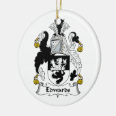 Edwards Family Crest Keramisch Ornament (Links)