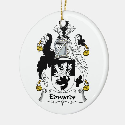 Edwards Family Crest Keramisch Ornament (Links)