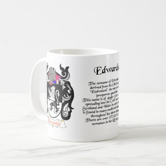 Edwards Family Crest Mok (Voorkant links)