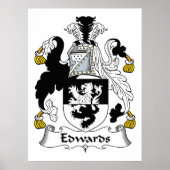 Edwards Family Crest Poster (Voorkant)