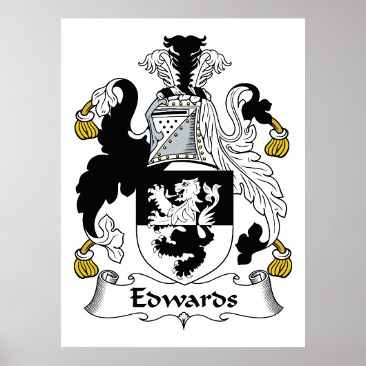 Edwards Family Crest Poster (Voorkant)