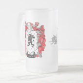 Edwards Family Crest - Wales-Canada Matglas Bierpul (Voorkant links)