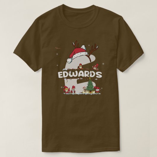 Edwards Kerstmis met Edwards Name voor grappige Ke T-shirt (Design voorkant)
