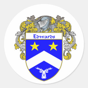 Edwards Wapen (Gemangeerd) Ronde Sticker