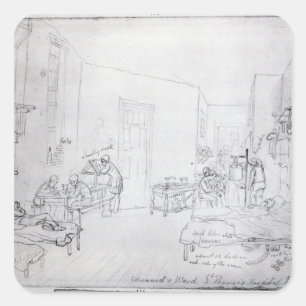 Edward's Ward, St. Thomas's Hospital, Londen Vierkante Sticker