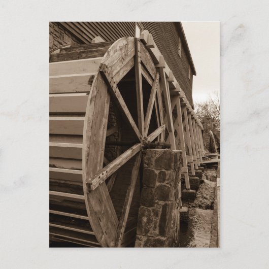 Edwards Water Wheel Sepia Briefkaart (Voorkant)