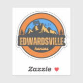 Edwardsville, Kansas Sticker (Vel)