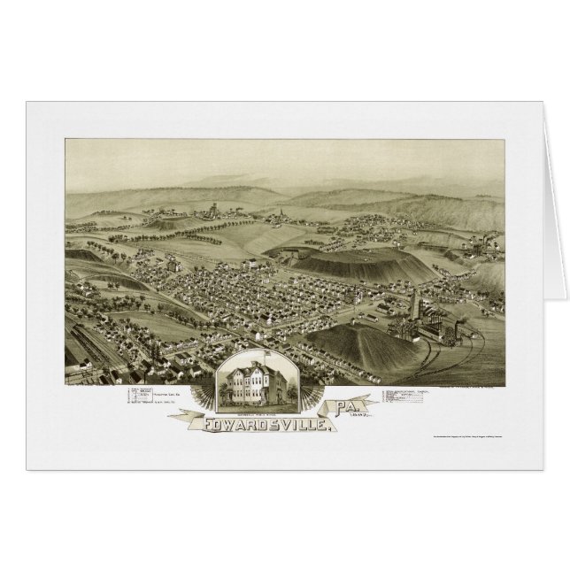 Edwardsville, PA Panoramic Map - 1892 (Voorkant Horizontaal)