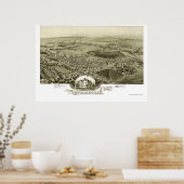 Edwardsville, PA Panoramic Map - 1892 Poster (Keuken)