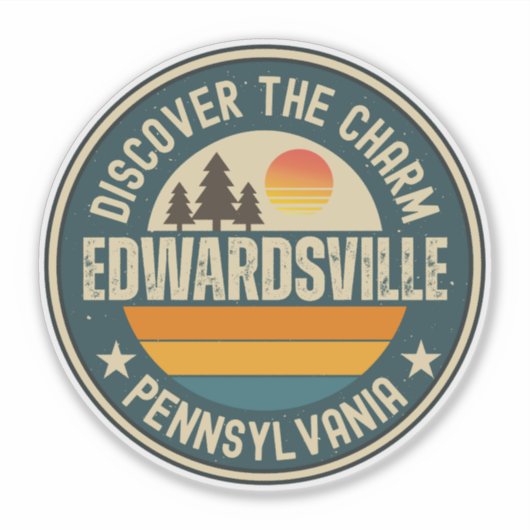 Edwardsville, Pennsylvania Sticker (Voorkant)