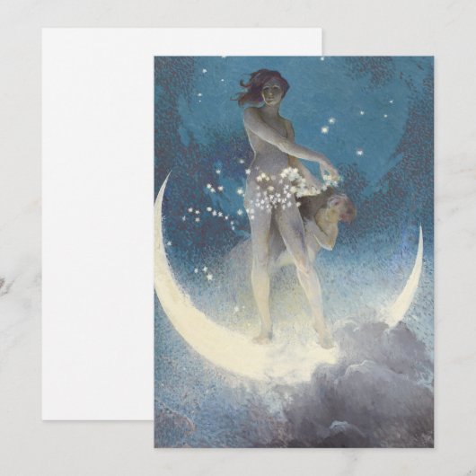 Edwin Blashfield Stars Scattering Art Nouveau Kaart (Voorkant / Achterkant)