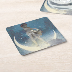 Edwin Blashfield Stars Scattering Art Nouveau Kartonnen Onderzetters