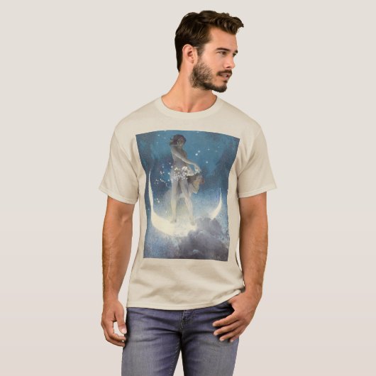 Edwin Blashfield Stars Scattering Art Nouveau T-shirt (Voorkant volledig)