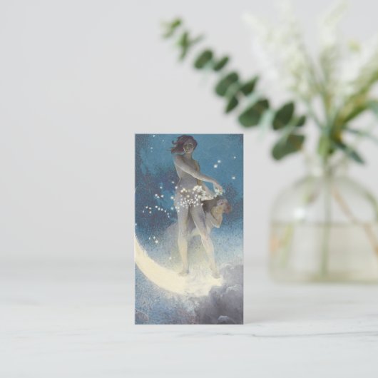 Edwin Blashfield Stars Scattering Art Nouveau Visitekaartje (Staand voorkant)
