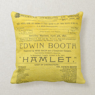 Edwin Booth Hamlet-programma Kussen
