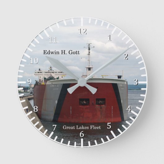 Edwin H. Gott clock Ronde Klok (Voorkant)