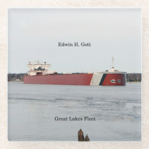 Edwin H. Gott glazen onderzetter