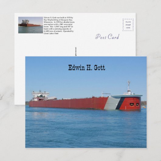 Edwin H. Gott-postkaart Briefkaart (Voorkant / Achterkant)