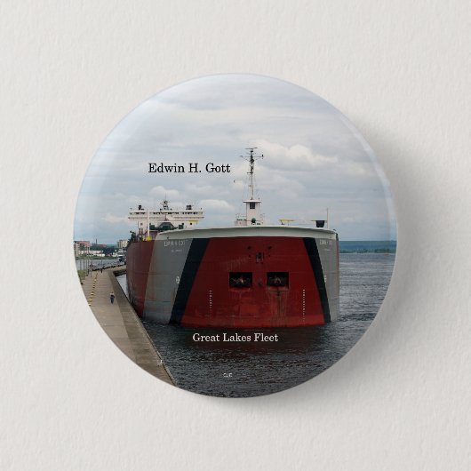 Edwin H. Gott-toets Ronde Button 5,7 Cm (Voorkant)