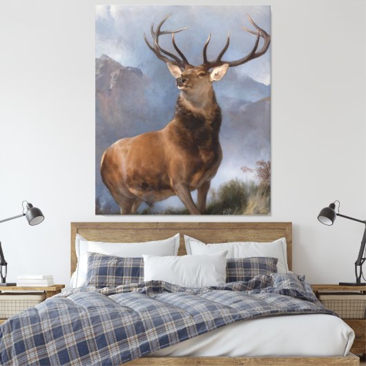 Edwin Henry Landseer | Monarch van de Glen Canvas Afdruk (Insitu (Slaapkamer))