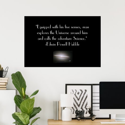 Edwin Hubble Quote Poster (Thuiskantoor)