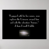 Edwin Hubble Quote Poster (Voorkant)