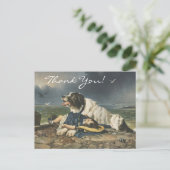 Edwin Landseer Gered,De moed van de hond,Dank u Briefkaart (Staand voorkant)
